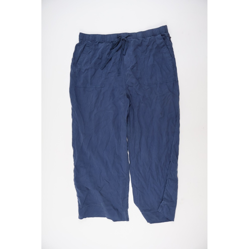 Bella Dahl Joggers Pocket Tencel Wide Leg Blue Solid XL NWT $158